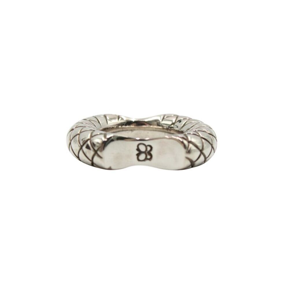 Bottega Veneta Silver Textured Ring